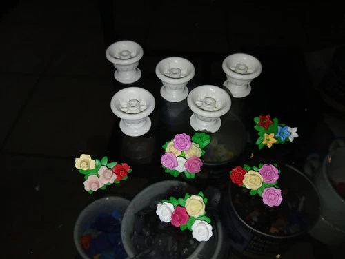 Playmobil Gros Lot pots fleurs plantes Maison Vegetation  Epoque 1900 ferme