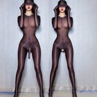 Oil Shiny Smooth Full Body Stocking Tights Jumpsuit Pantyhose Bodysuit Leotard