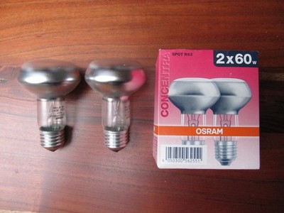 2 GARANTIERT ECHTE OSRAM CONCENTRA R63 60W 30° Reflektor SPOT E27 REFLEKTORLAMPE