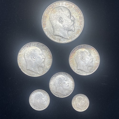 1902 Silver Proof 6-coin Set Crown to 3D Edward VII - Silver coin set - Picture 18 of 19