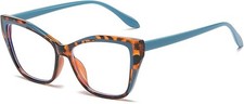 Vintage Blaulichtfilter Brille Katzenaugen Damen，Brille ohne Sehstärke Anti-Müdi