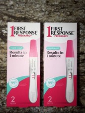 2x FIRST RESPONSE Rapid Result Pregnancy Test 2 Each - Sealed EXP 2028
