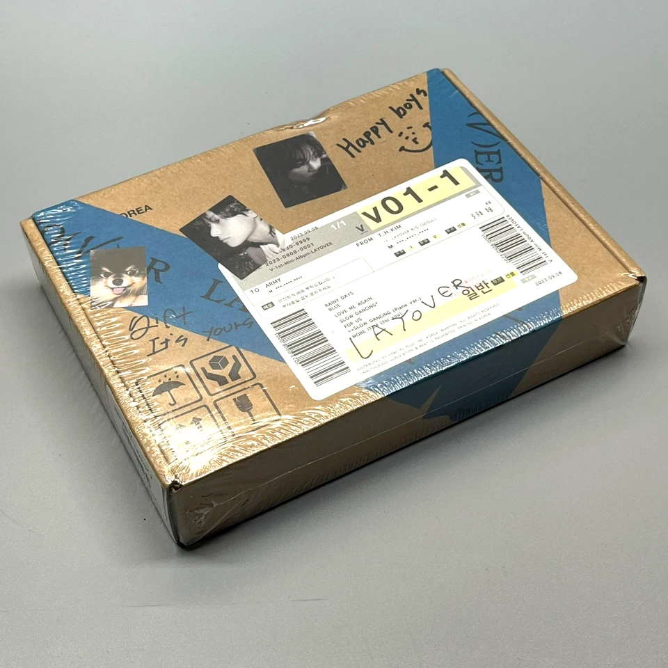 NEW Layover V Kim Taehyung of BTS CD Box Blue V2 1st Solo Mini Album Korea K-Pop Foto 2 de 4