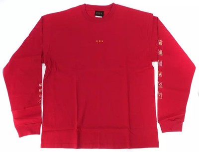 King Gnu Stitched Logo Long Sleeve T Shirt Burgundy M Live Tour 2021