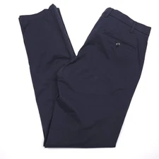 $355 Canali Garment Dyed Navy Blue Regular Fit Pants Mens Size US 36 (Italy 52)