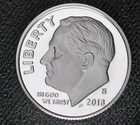 2018  S Roosevelt 90% Silver Dime PROOF