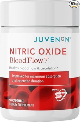 Juvenon BloodFlow-7 Nitric Oxide Supplements for Men & Women - Natural Nitric Ox
