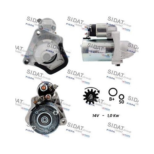Démarreur Sidat S12VA0787A2 pour berlines Mitsubishi et Nissan