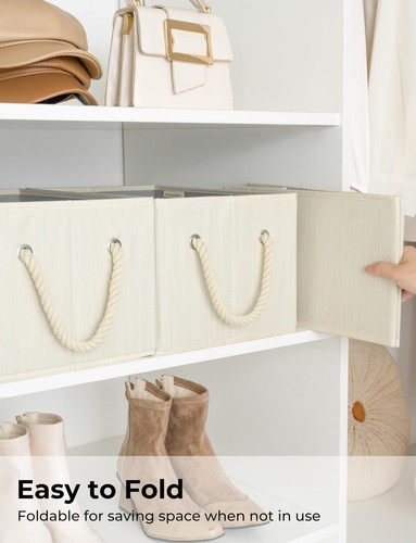 Large Storage Baskets for Organizing, Foldable Storage Baskets for Shelves, F... - Picture 6 of 8
