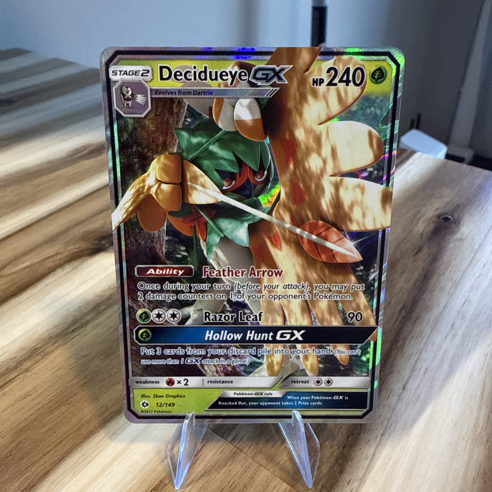 Decidueye GX 12/149 Sun & Moon Base Set Ultra Rare NM POKEMON TCG