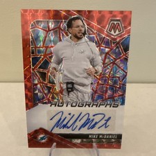 2025 Panini Mosaic - Autographs Mosaic Mike McDaniel #AMC-MML Red Prizm /199...