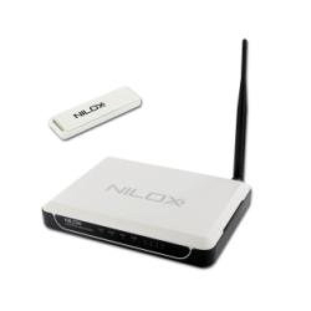 Nilox Kit Adsl Wireless 54M Router + Usb - NUOVO