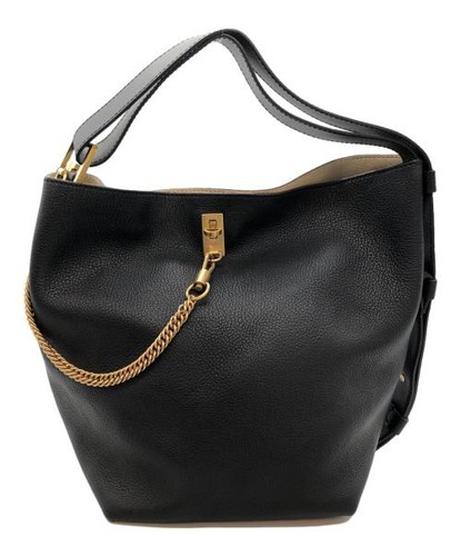 GIVENCHY Gv Bucket Bag Gold Chain Hardware Hobo Bag Handbag Black