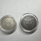 1905s & 1907s Philippines 1 Peso Silver Coins. (2 coins in lot) — photo 1