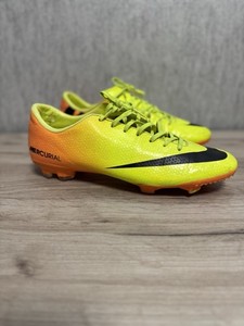 Nike Mercurial Victory Neon Yellow And Orange Soccer Cleats Size 11 Rare Vapor