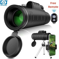 APEXEL 40X60 Zoom Monocular Pocket Telescope With Holder For Camping Free Remote