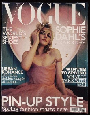 VOGUE February 2003 PIN-UP STYLE Sophie Dahl ANGELA LINDVALL Jessica Miller @ EX