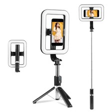 Selfie Ring Light with Stand, Tripod with Dimmable LED Lights, Extendable Rin...