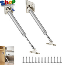 2 Pack 100N 22Lb Gas Spring Soft Close Hinges for Drop down Door Lid Stay Slow C