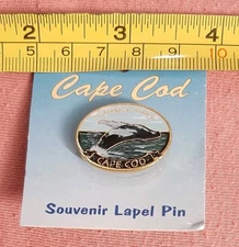 Cape Cod Humpback Whale Massachusetts Travel Souvenir Jacket Lapel Pin