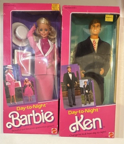 Mattel Day-to-Night Barbie & Ken Fashion Doll Set Collector Edition Vintage 1984