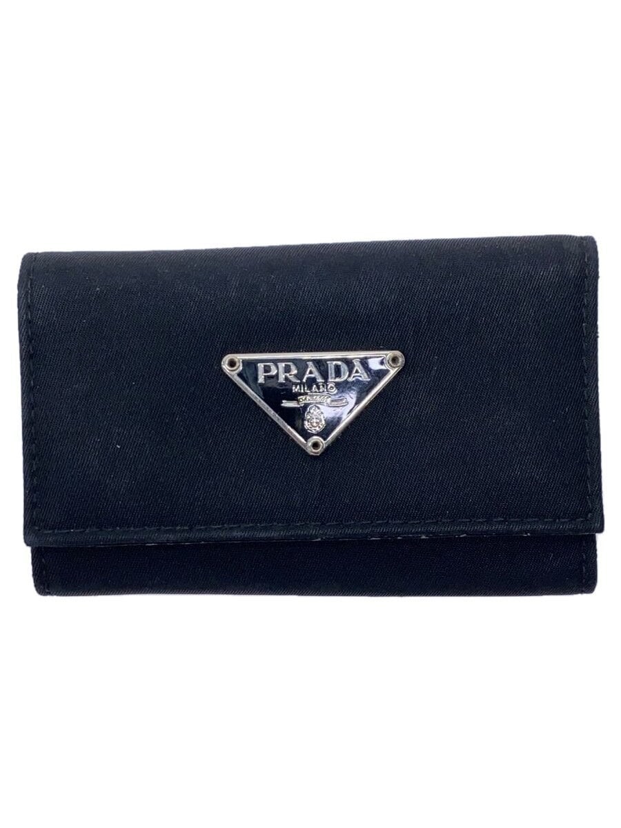 Prada Black Nylon 6-Ring Key Case for Women