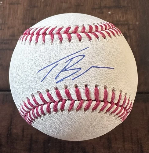 Taj Bradley Autographed Rawlings Official Baseball Tampa Bay Rays (Beckett Auth)