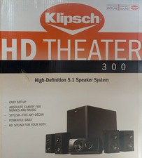 Brand New Klipsch HD Theater 300 5.1 Surround Sound System   