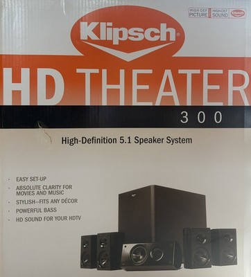 Brand New Klipsch HD Theater 300 5.1 Surround Sound System  