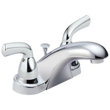 Delta Foundations B2510LF Two Handle Centerset Bathroom Faucet - Chrome