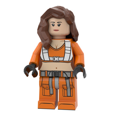 Custom Minifigur: SW Red 69 Rebel Pilot