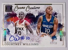 Courtney Williams 2025 Impeccable WNBA Canvas Creations Auto Lynx #2/10 SSP