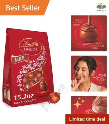 Milk Chocolate Candy Truffles, Milk Chocolate with Melting Truffle Center, 15...