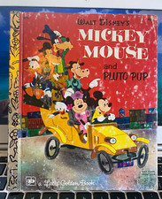 Walt Disney's Mickey Mouse & Pluto Pup #D76 LITTLE GOLDEN BOOK (1953) 18th Print