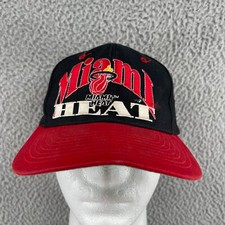 Vintage 90s Miami Heat Snapback Hat Adjustable NBA Graphic Cap The Game