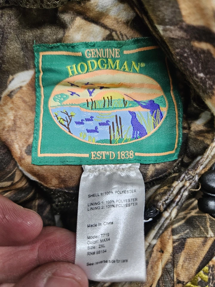 Camo Hunting Jacket Vintage Hodgman Advantage Max-4 HD XXL Brown Full Zip - Image 3 of 4