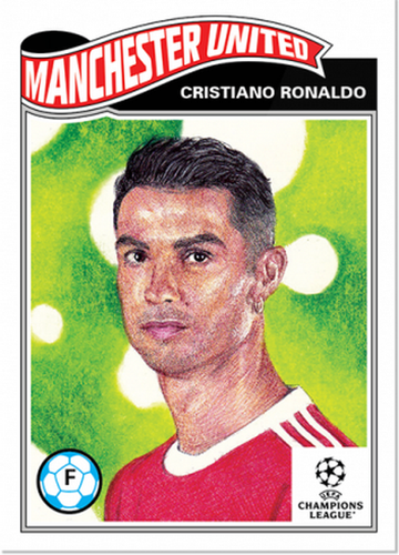 CRISTIANO RONALDO TOPPS LIVING SET MANCHESTER UNITED UEFA CHAMPIONS LG CARD #374 - Picture 1 of 2