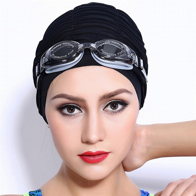 Swimming Caps for Long Hair Swim Cap Bathing Hats Lycra Beanie for