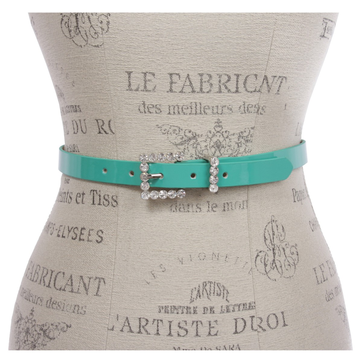 New Without Tags – Rhinestone Buckle Skinny Belt ✨ Rhinestone Solid Skinny Belts for Women for sale | eBay main image 3