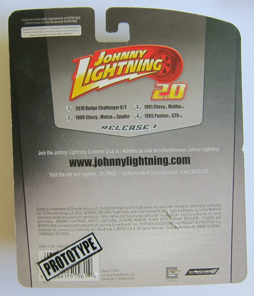 Johnny Lightning 1:64 scale GMC Typhoon Preproduction White Lightning Prototype - Image 2 of 3
