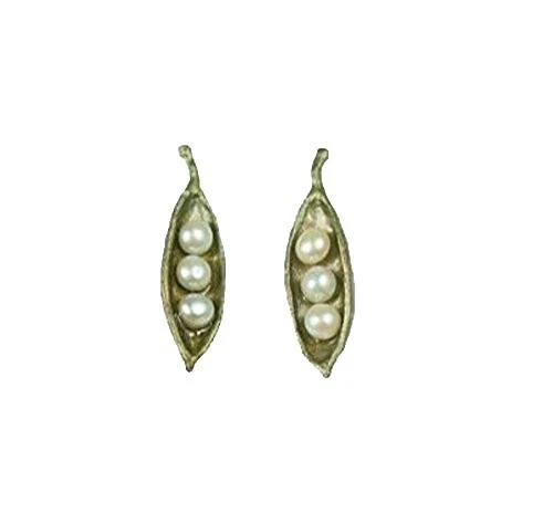 Pearl Stud Bronze Fashion Earrings