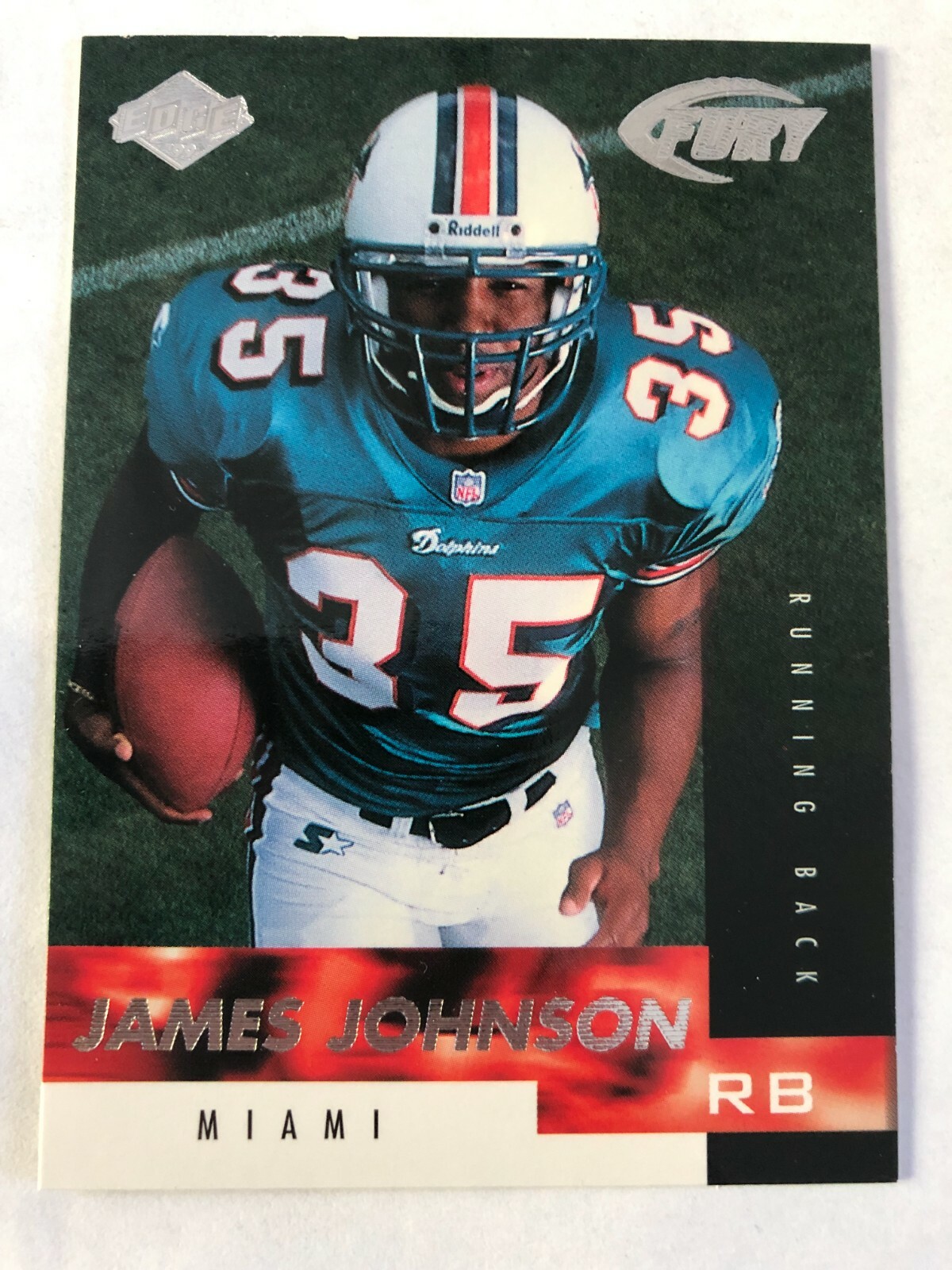 1999 Collector's Edge Fury James Johnson #174 Rookie RC Miami Dolphins