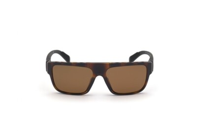 Adidas SP0037 52E Matte Brown Polarized Rectangle Sunglasses Frame 59-17-140