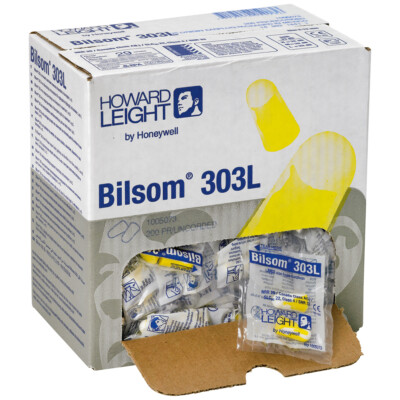 200 Paar Howard Leight Bilsom 303L Gehörschutzstöpsel ohne Kordel Ohrstöpsel 