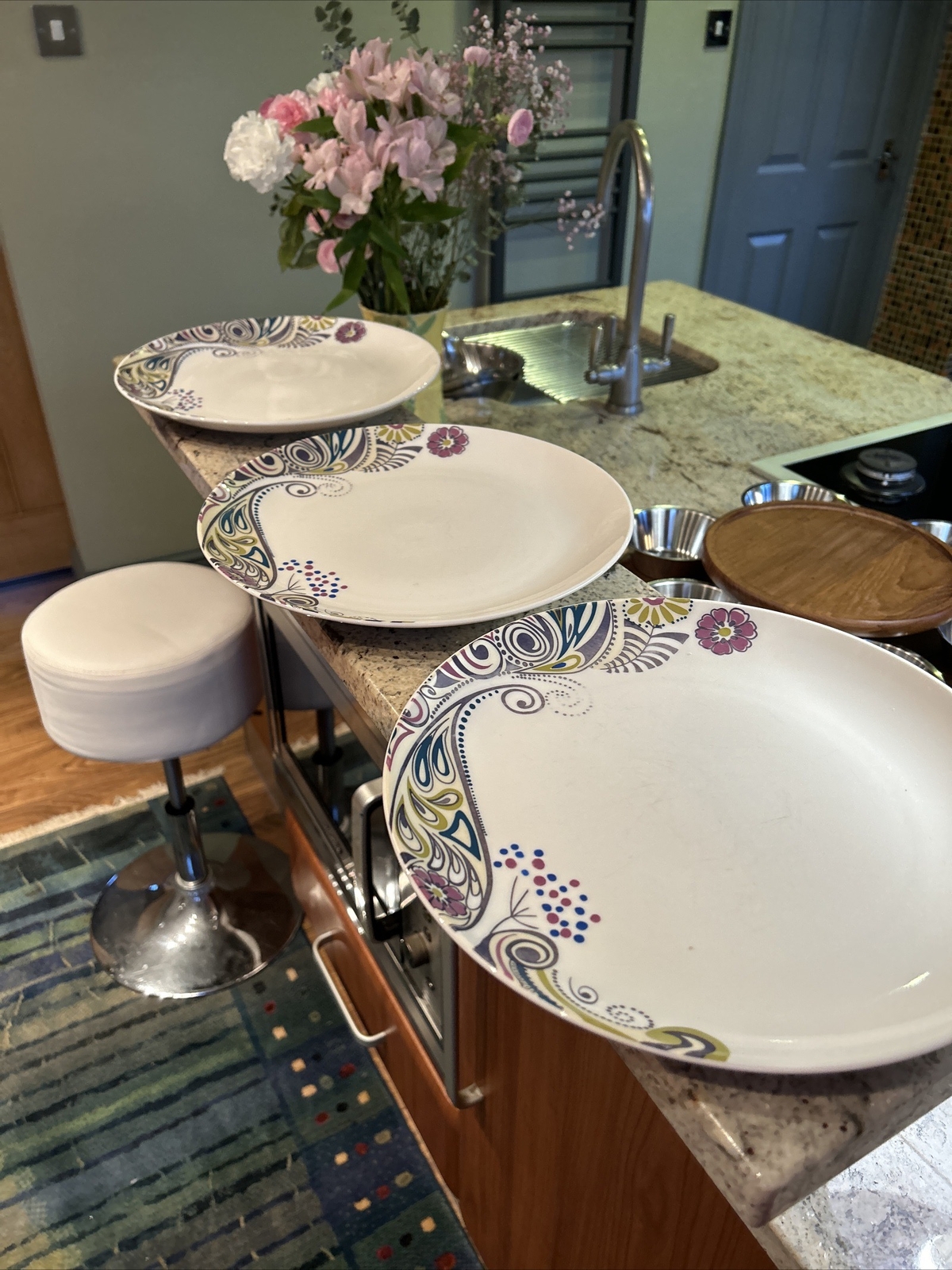 Denby Monsoon Cosmic Dinner Plates 28cm X 3 eBay