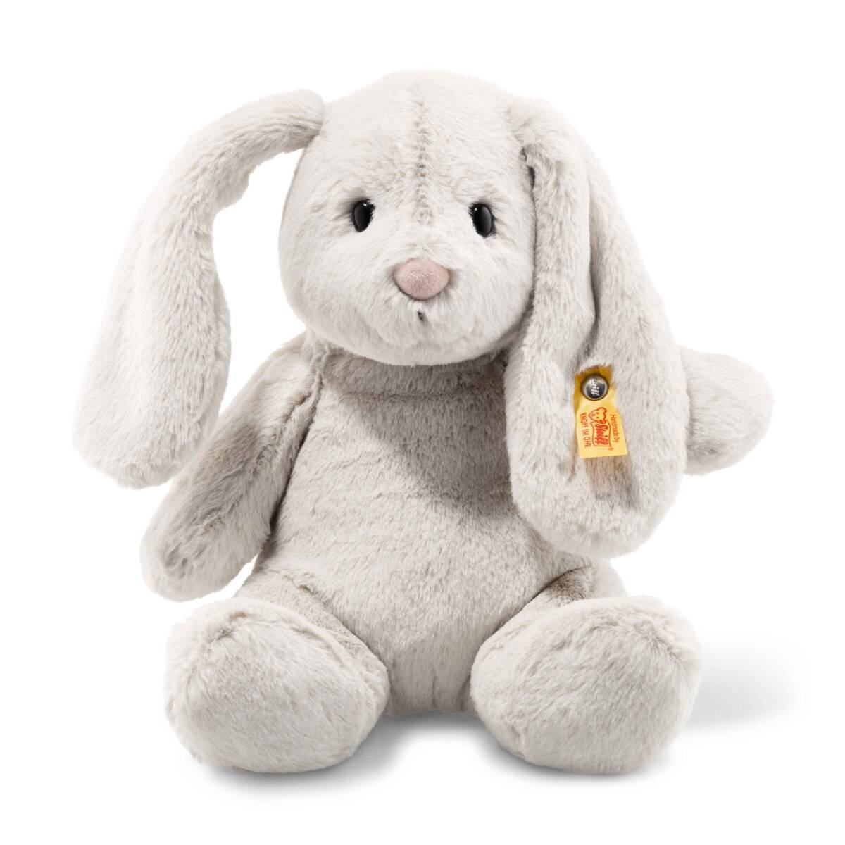 Steiff 080470 Soft Cuddly Friends Hoppie Bunny Medium Grey Plush