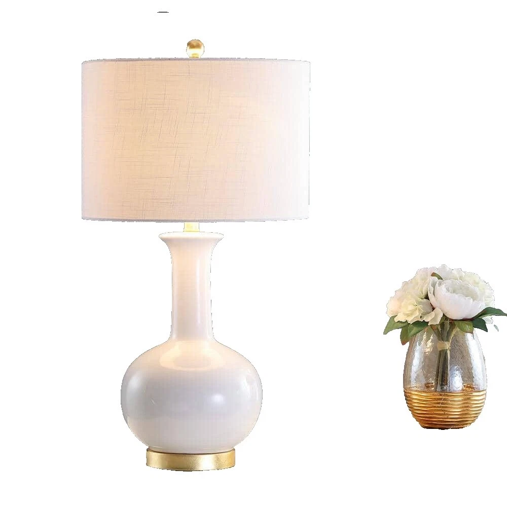 White Traditional Brass Lamps