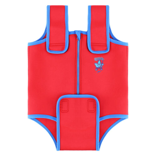 Speedo Sea Squad Sleeveless Red Blue Kids Neoprene Swimsuit 8 11344C314 - Picture 1 of 1