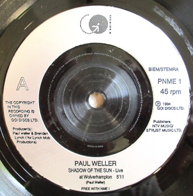 Paul Weller - 7'' UK 45 - Shadow Of The Sun Live - 1994 -Go Discs - PNME 1 - EX/M