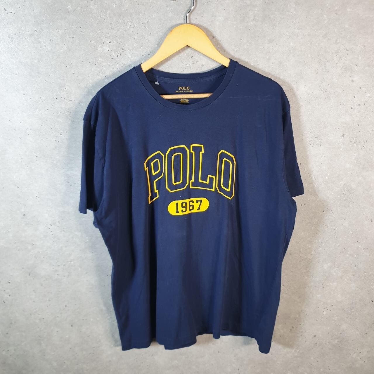 Polo Ralph Lauren vintage uomo grande blu ricamata vestibilità classica pony